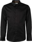 No Excess Basic stretch shirt satin weave black