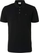 No Excess Polo pique garment dyed responsible black