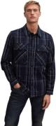 Denham State overshirt ic dark blue check