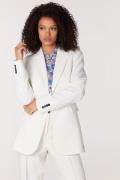 Juffrouw Jansen Wq238 woven blazer with long sleeve winter white