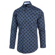 Blue Industry Navy bruin bloemenprint overhemd