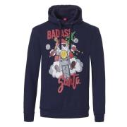 Apollo Heren kersttrui met capuchon badass santa hoodie kerst print