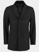 Bos Bright Blue Wollen jas job coat plain wool 23301jo01bo/980 dark sh...