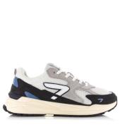 Hub  Grid | white/navy lage sneakers heren