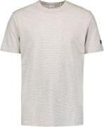 No Excess T-shirt korte mouw ronde hals met streep cream