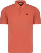 No Excess Polo korte mouw pique garment dyed melon