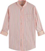 Scotch & Soda Dobby stripe roll up sleeves  stripe