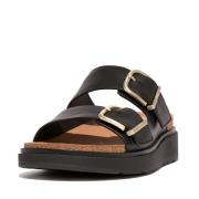 FitFlop Gen-ff buckle two-bar leather slides