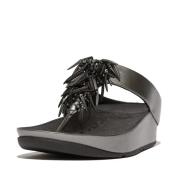 FitFlop Rumba beaded metallic toe-post sandals