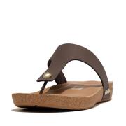 FitFlop Iqushion leather toe-post sandals