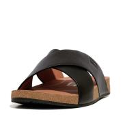 FitFlop Iqushion men's leather cross slides