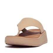 FitFlop F-mode leather flatform toe-post sandals