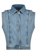 Vingino Meiden gilet taira denim light vintage