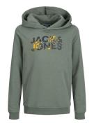 Jack & Jones Jjstyd corp splash sweat hood ln jn