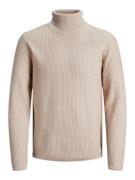 Jack & Jones Jprblucarlos knit roll neck beige