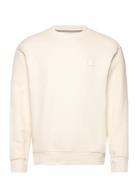 Jack & Jones Jprcc badge sweat crew neck ecru