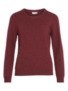 Vila Viril o-neck ls knit top bordeaux