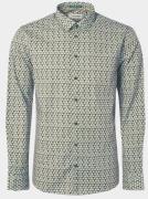 No Excess Casual hemd lange mouw shirt stretch allover printed 2543087...