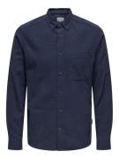 Only & Sons Onsgudmund slim 1-pkt solid shirt n navy