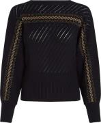 King Louie Nadia knit top 80s black