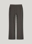 Summum 4s2719-30651 990 pants diagonal check jacquard black