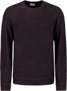 No Excess Pullover crewneck melange with wool aubergine