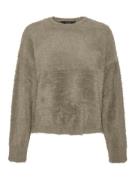 Vero Moda Vmalina ls o-neck boxy pullover boo zand