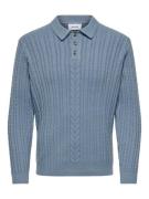 Only & Sons Onsflynn reg 5 pbt struc ls polo kn raf