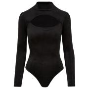 Urban Classics Dames uitgesneden fluwelen schildpadhals bodysuit