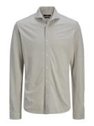 Jack & Jones Jprblalance pique ls shirt smu beige