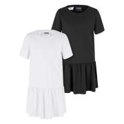 Urban Classics Meisjes valance t-shirt jurk (set van 2)