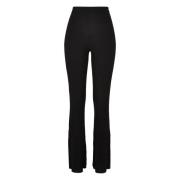 Urban Classics Dames gebreide geribde uitlopende legging