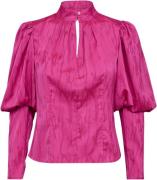 Co'Couture Siri cc open black blouse flash pink