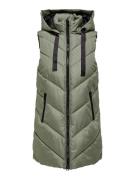 Jacqueline de Yong Jdyskylar padded hood waistcoat otw steel