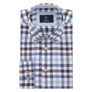 Marco Manzini 24307br35 brass shirt bd flanel stretch herringbone chec...