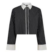 Co'Couture Cc danny stripe crop shirt