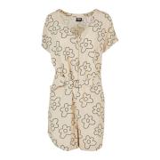 Urban Classics Dames bloemen viscose riem korte jumpsuit