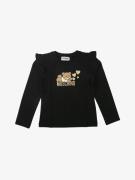 Moschino Meisjes shirt longsleeve zwart goud