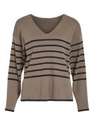 Vila viostria v-neck l/s rev top-noos 14094190 black beauty