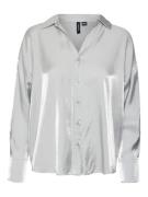 Vero Moda vmqueeny ls shirt wvn 10321154 silver