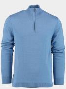 Bos Bright Blue Pullover half zip art-302/8148-sky blue