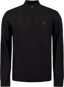 No Excess Pullover half zip 2 coloured melang black