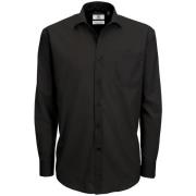 B and C B&c heren slimme lange mouwen poplin shirt / heren shirts