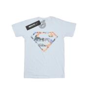 DC Comics Heren superman bloemen logo 2 t-shirt