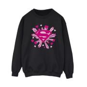 DC Comics Dames superman roze harten en sterren logo sweatshirt