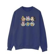 Disney Heren mickey mouse and friends gezichten sweatshirt