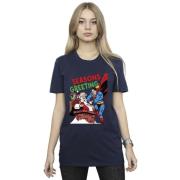 DC Comics Dames superman santa comic katoenen vriendje t-shirt