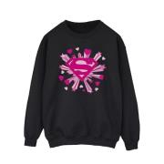 DC Comics Heren superman roze harten en sterren logo sweatshirt