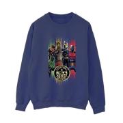 DC Comics Dames zwart adam jsa goud badge sweatshirt