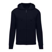 SG Heren met effen oxford hoodie met volledige rits